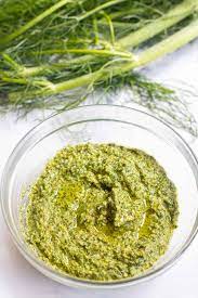 fennel frond pesto served from scratch