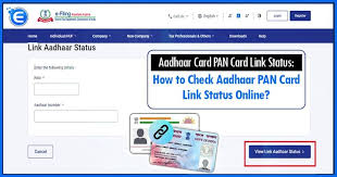 aadhaar card pan card link status how
