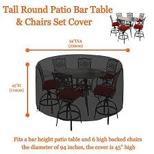 94 Inch Tall Round Patio Bar Height