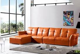 Stainless Steel Leather Modern Sofa