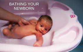 Simply so, how do you bathe a newborn after circumcision? Bathing Your Newborn