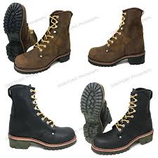 brand new men s logger boots leather