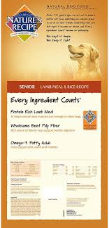 Natures Recipe Senior Dry Dog Food Lamb Meal Rice Recipe