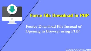 how to force file in php