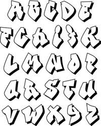 graffiti alphabet vector images over