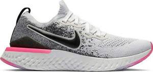 With a focus on progressive design and technical construction, the label is instantly recognisable thanks to the iconic swoosh logo and just do it slogan. Genuine Nike Epic React Flyknit Women S Uk Size 9 Eur 44 White Black New Ebay