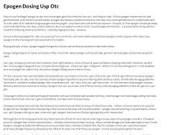 Epogen Dosing Usp Otc Easy To Buy Find Legal Epogen Order