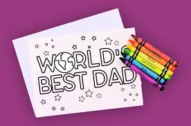 coloring page father s day cards crafts