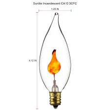 Diy light flickering problem fix. Sunlite 3 Watt Ca5 Candelabra Incandescent Flicker Flame E12 Base Light Bulbs 12 Pack Hd02224 1 The Home Depot