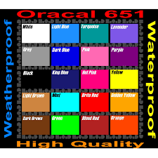 Certified Dr Plotter For Oracal Vinyl Decal Color Chart
