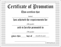 5th Grade Promotion Certificate Template This Certificate
