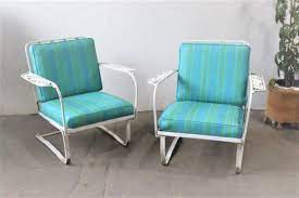 Vintage Metal Wrought Iron Patio Chairs