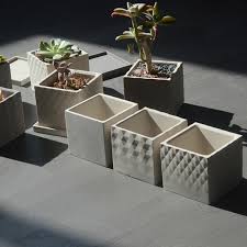 Square Concrete Pot Molds Geometric
