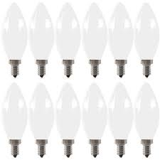 Feit Electric 40 Watt Equivalent B10 E12 Candelabra Dimmable Filament Cec Frosted Glass Chandelier Led Light Bulb Soft White 12 Pack