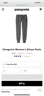 New Patagonia Womens Ahnya Pants Size Xl Forge Grey