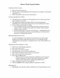 Masters Thesis Outline Examples Structure Proposal