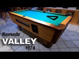 1974 valley pool table solid wood