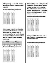 8th Grade Science Staar Calculations And Grid Practice