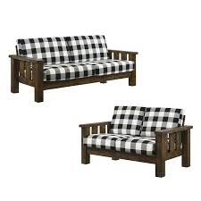 plaid sofa and loveseat set