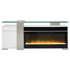 Totem White Electric Fireplace El