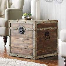 Wood Trunk End Table Deals 55 Off