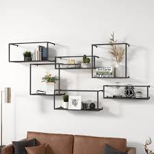 Modern 6 Pieces Wall Mounted Shelving