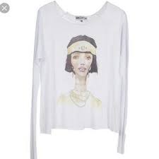 Wildfox Couture Flapper Girl Printed Top Size S