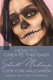 easy halloween skull makeup look