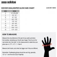 Adidas Junior Goalkeeper Glove Size Chart Images Gloves