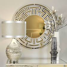 Athens Gold Aztec Circular Wall Mirror
