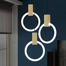 Modern Led Lighting Ring Pendant Lamp Staircase Lighting Pendant Kitchen Island Restaurant Bar Lighting Led Lights
