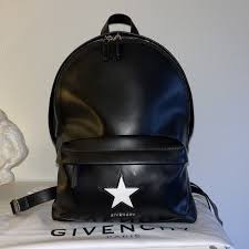 givenchy leather black backpack star