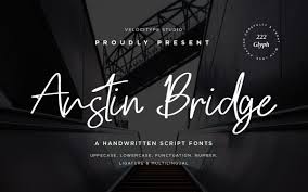 austin bridge modern script fonts