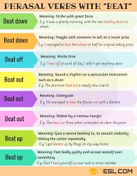 Phrasal Verbs With Beat Beat Down Beat Out Beat Up