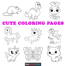 free printable cute coloring pages for kids