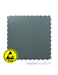 esd floor puzzle dark grey 510 x 510 mm