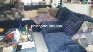 31 cindy crawford blue suede couch