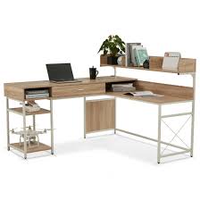 lifefair l shaped desk with large