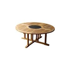 Garden Table With Granite Lazy Susan