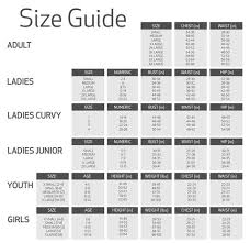 Lat Size Chart Local Waters Apparel