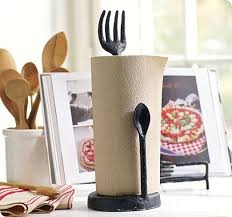 Fork And Spoon Paper Towel Holder