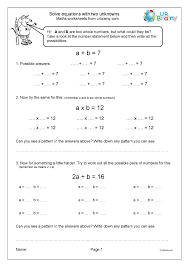 Solve Equations With Two Unknowns