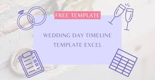 wedding day timeline template excel
