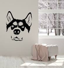 Vinyl Wall Decal House Dog Head Pet