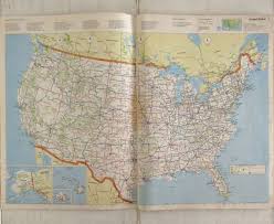 Us Road Atlas 1980s Large Road Map Book Allstate Vintage