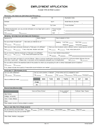 Free Employment Job Application Form Templates Printable