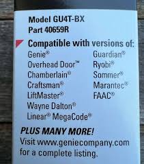 genie gu4t bx universal 4 on garage