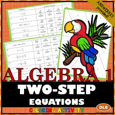 solving two step equations coloring