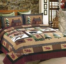 bedding black bear lodge 2pc twin quilt