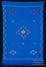 deep indigo blue moroccan sabra silk